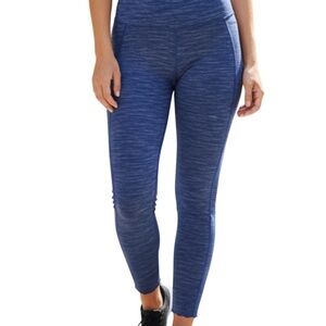 Columbia Glacial Fleece Heathered Blue Athletic Leggings Space Dye Size M